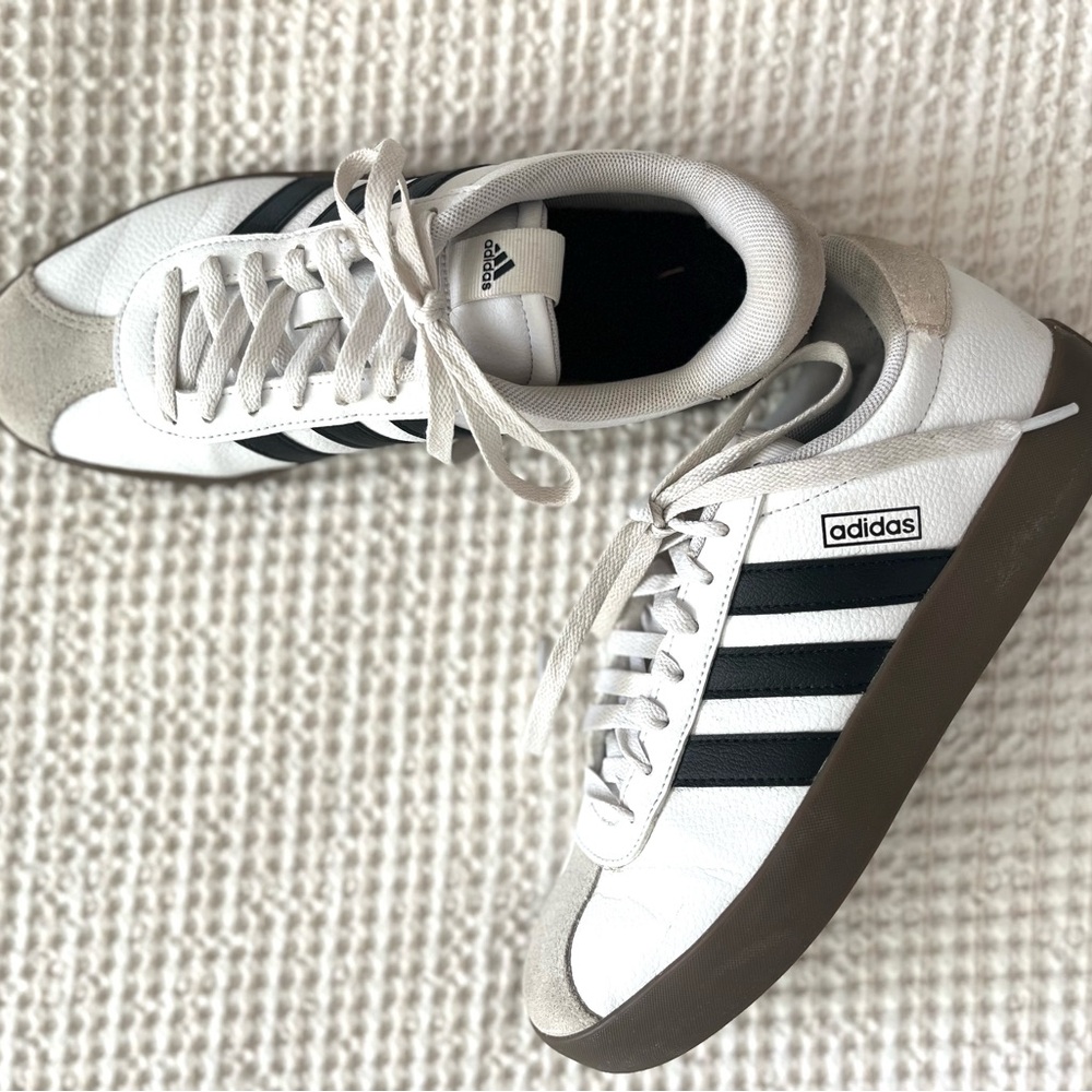 Adidas White and Black Classic Sneakers